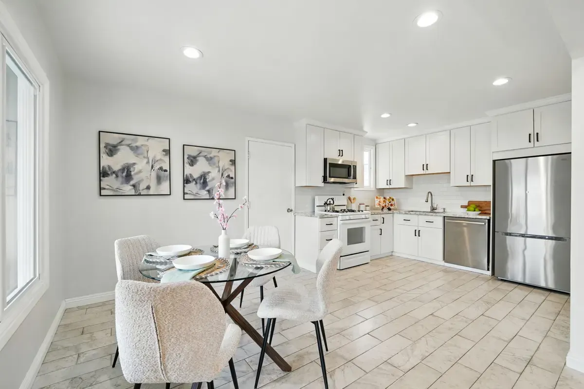 Kitchen of 328 Heather Way, a South San Francisco Peninsula home, after staging and professional listing photography
